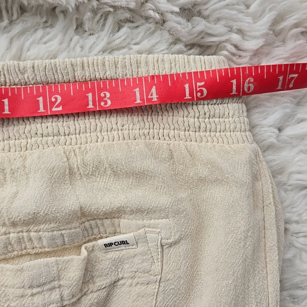 Rip Curl Classic Surf Pants Beachy Ivory Cotton Jogger Large - Picture 8 of 11